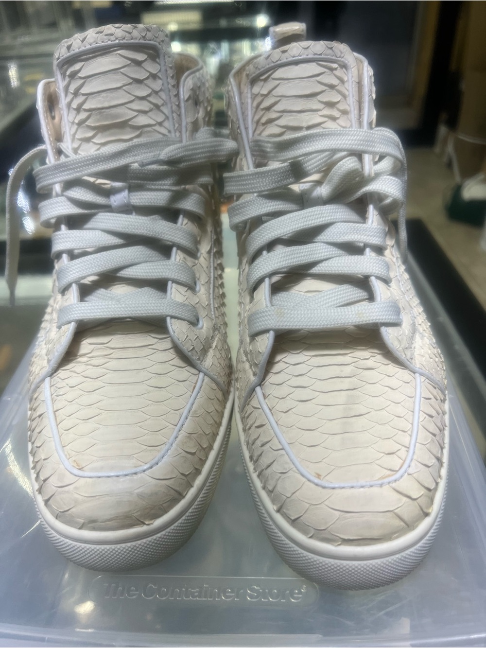 Christian Louboutin Python White Sneakers